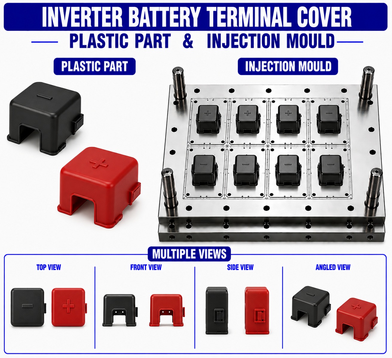 Inverter Plastic Battery Terminal Cover Mould and Moulding Service